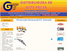 Tablet Screenshot of gtdistribuidoradepecas.com.br